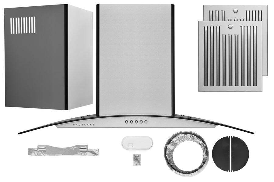 Hauslane Chef 36-in Convertible Stainless Steel Wall-Mounted Range Hood