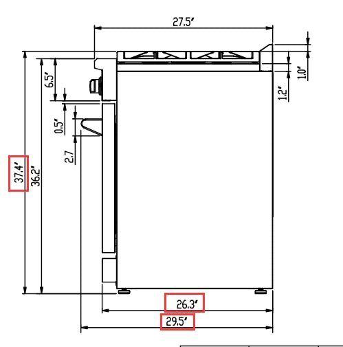 Lseo - Professional 30" Freestanding Gas Range