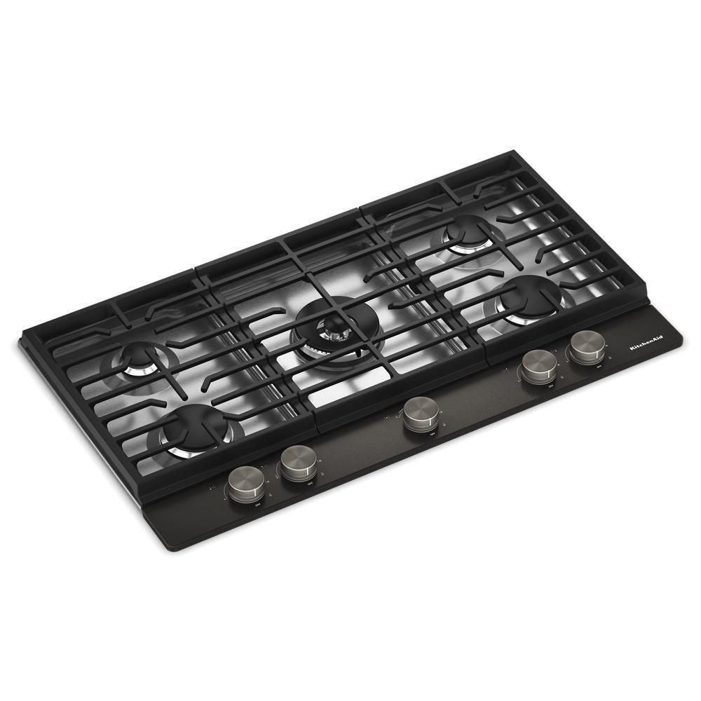 KitchenAid® 36 in. Gas Cooktop with 5 Burners and Integrated Wok Grate