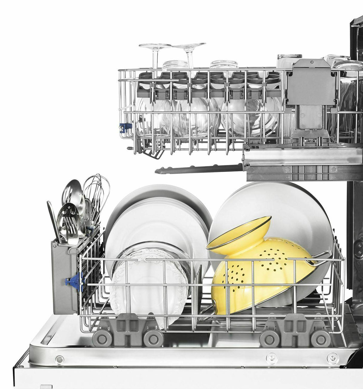 Stainless Steel Tub Dishwasher with TotalCoverage Spray Arm - White