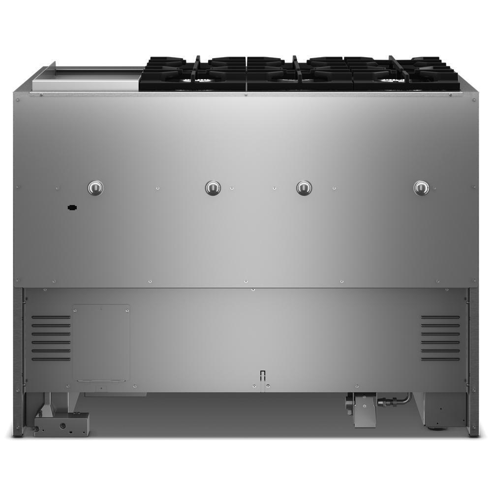 48-Inch 6 Burner Commercial-Style Dual Fuel Range with Griddle