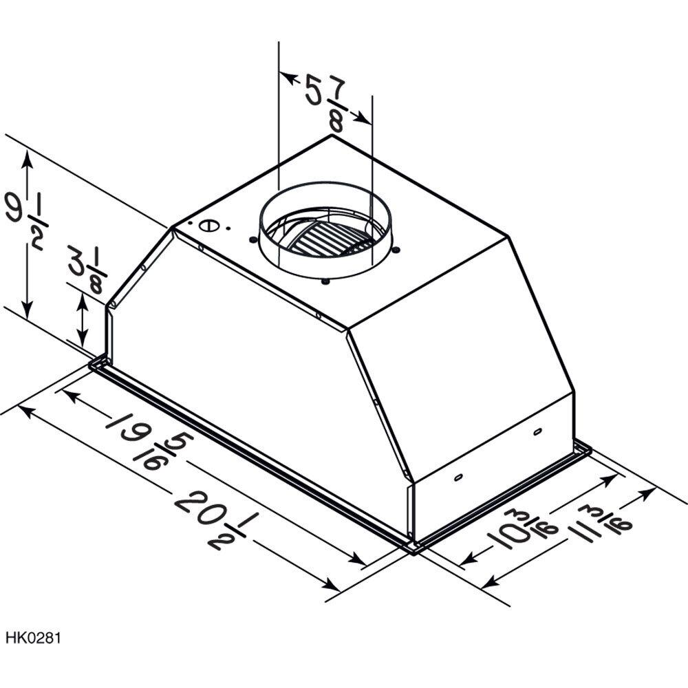 **DISCONTINUED** Broan® 20.5-Inch Custom Range Hood Power Pack, 440 Max Blower CFM, Stainless Steel