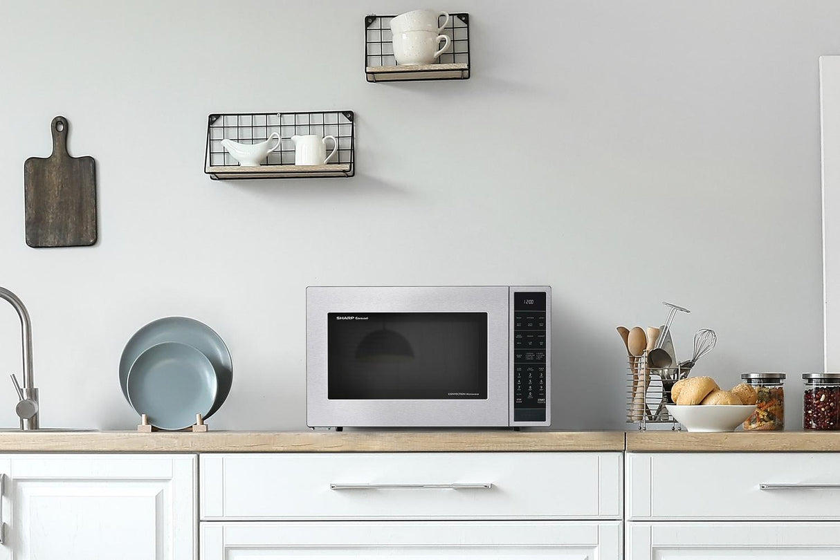 Sharp 1.5 cu. ft. 900W Stainless Steel Convection Countertop Microwave Oven