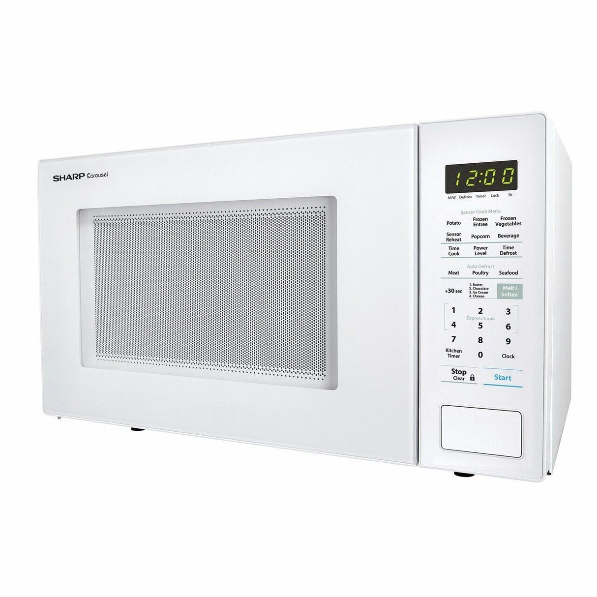 1.4 cu. ft. 1000W Sharp White Countertop Microwave Oven