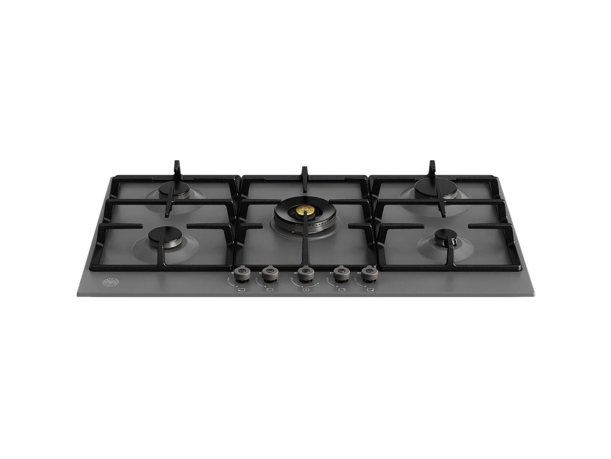 36 Front Control Gas Cooktop 5 burners Carbonio