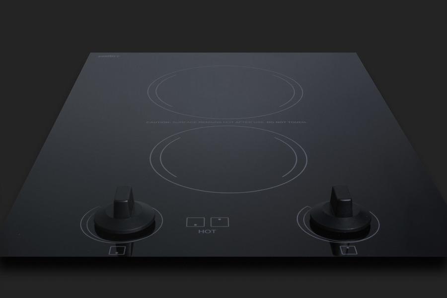 15" Wide 230v 2-burner Radiant Cooktop
