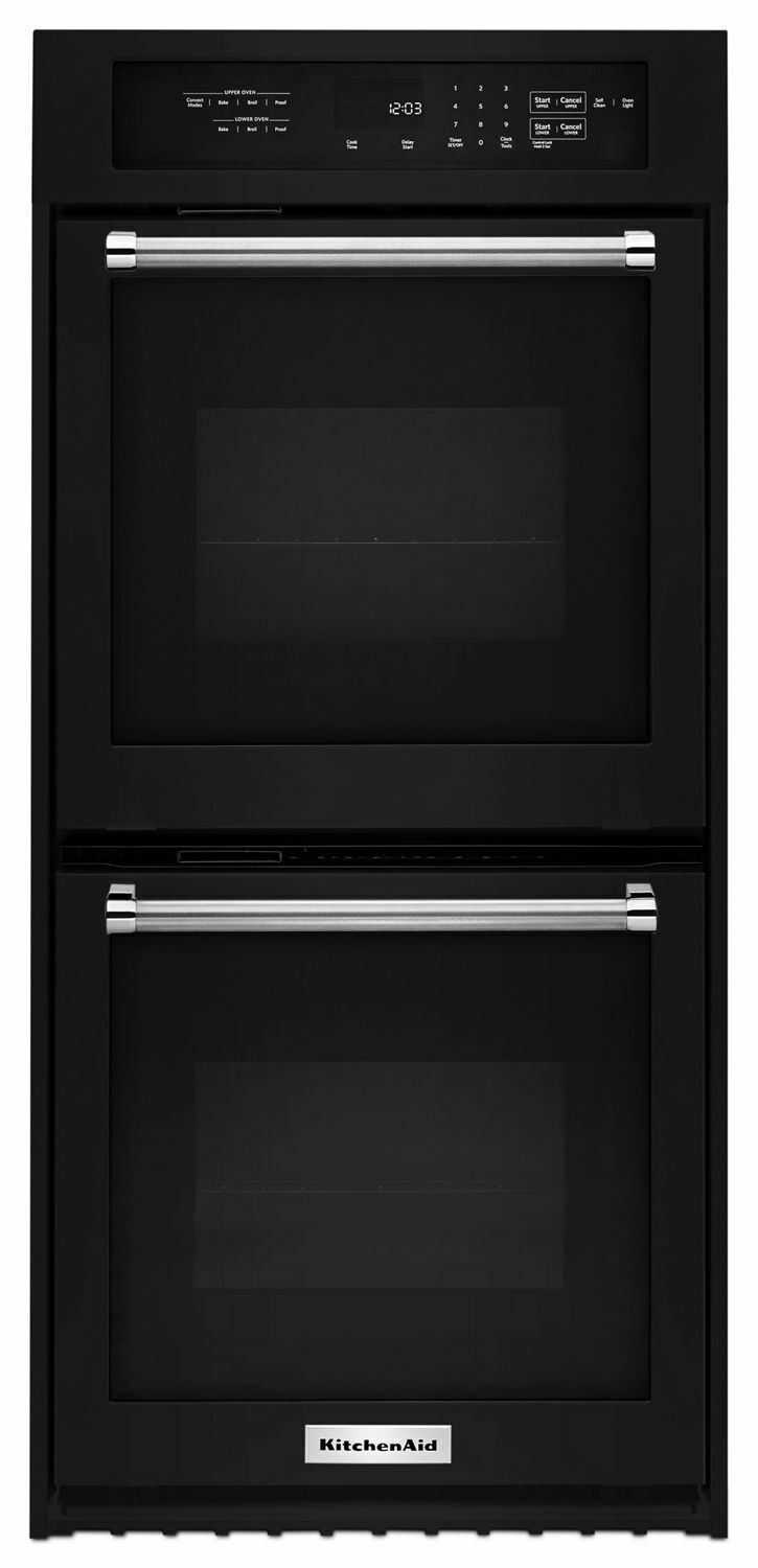 24" Double Wall Oven with True Convection - Black