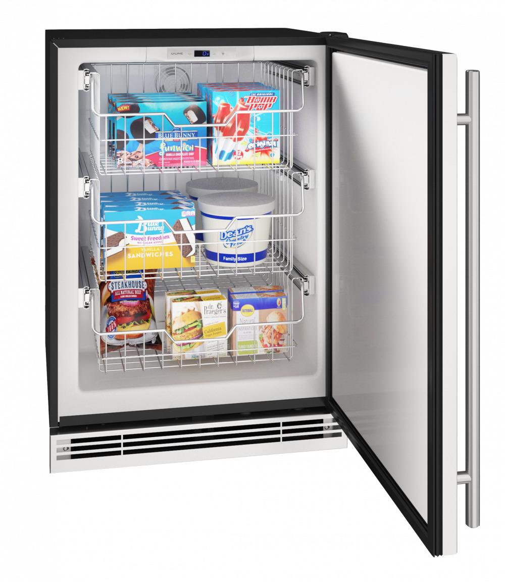 Hfz124 24" Convertible Freezer With Stainless Solid Finish (115v/60 Hz Volts /60 Hz Hz)