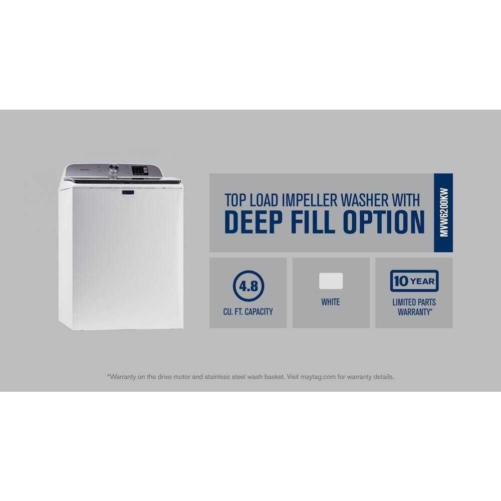 Top Load Washer with Deep Fill - 4.8 cu. ft.