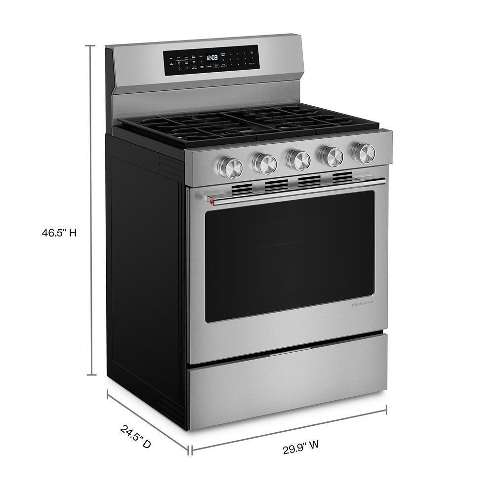 5.0 Cu. Ft. Smart Freestanding Gas Range with Convection Cooking Modes