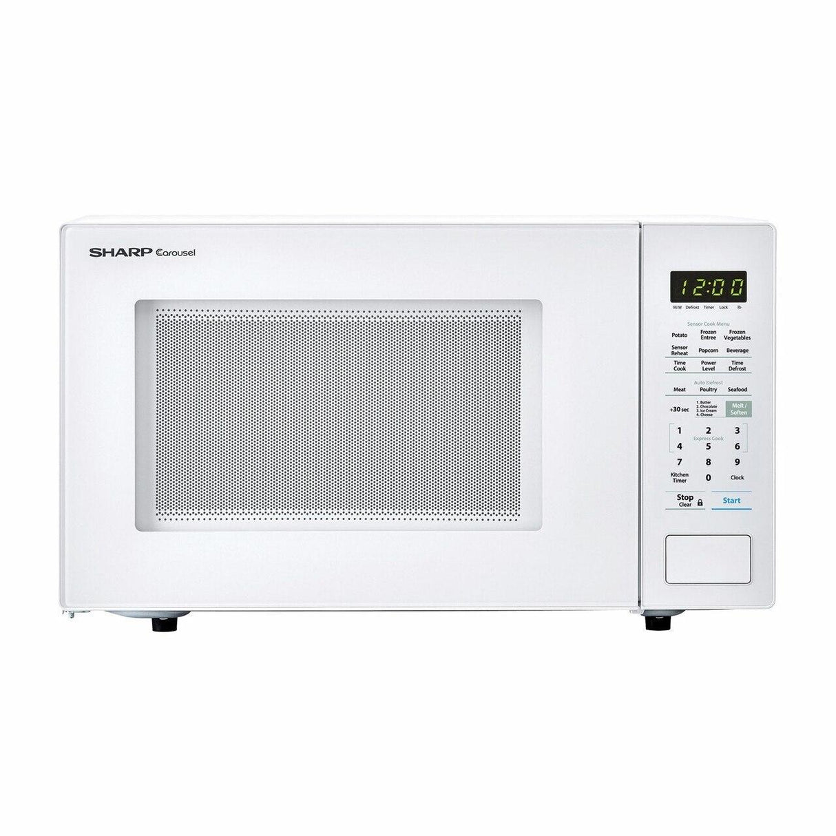 1.4 cu. ft. 1000W Sharp White Countertop Microwave Oven