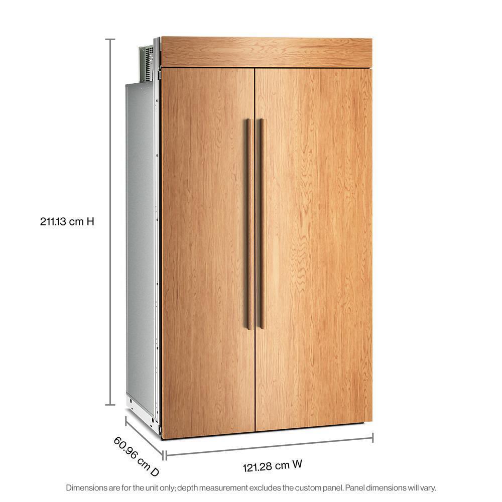 30 Cu. Ft. 48" Built-In Panel-Ready Side-by-Side Refrigerator with Platinum Interior