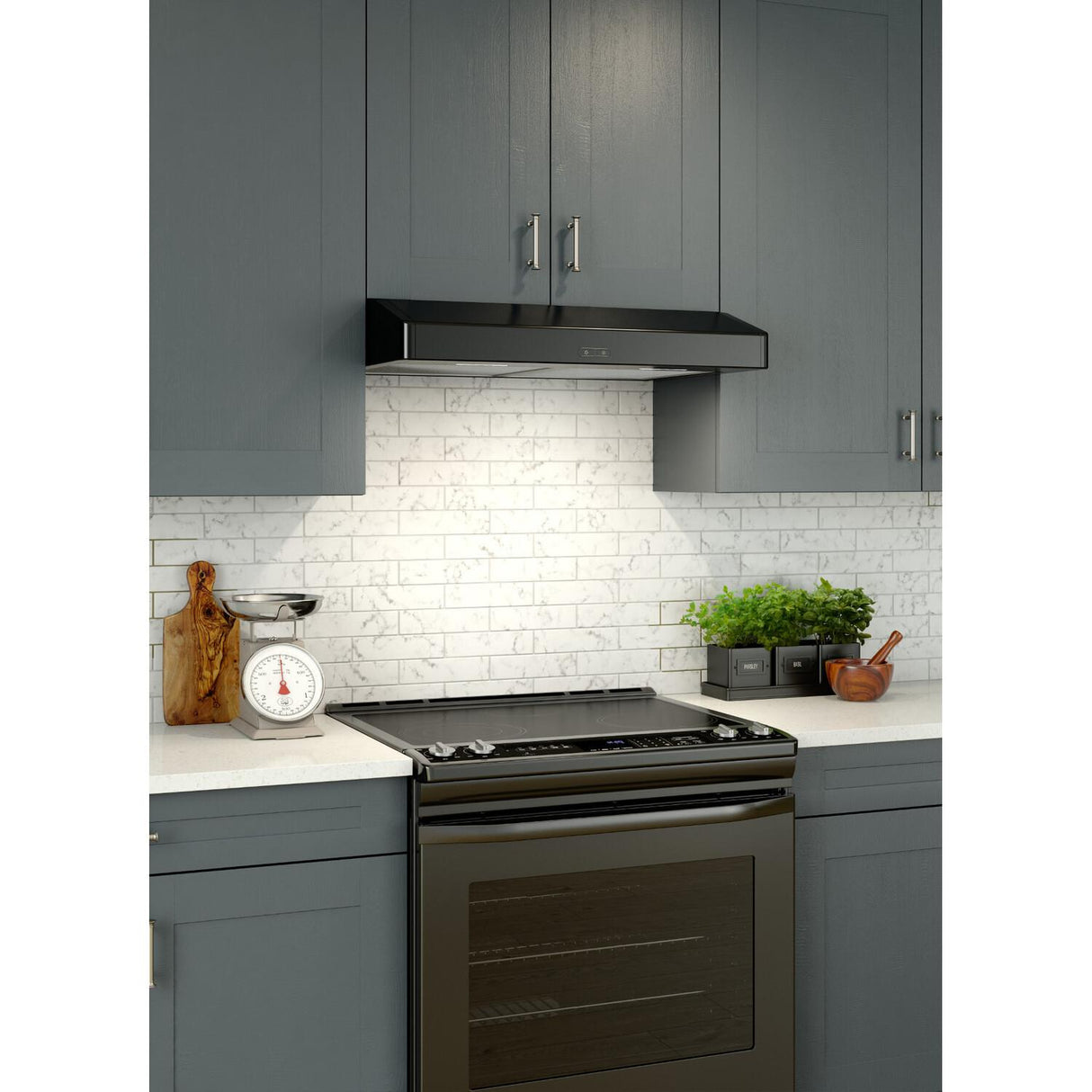 Broan® Elite 36-Inch Convertible Under-Cabinet Range Hood, Black