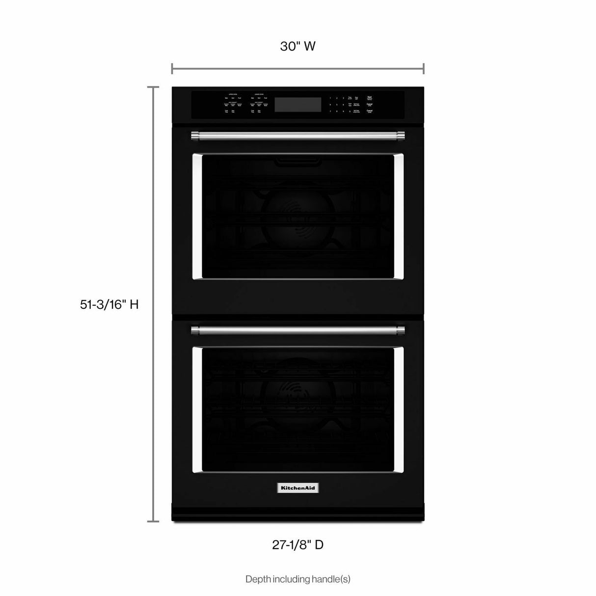 30" Double Wall Oven with Even-Heat™ True Convection - Black