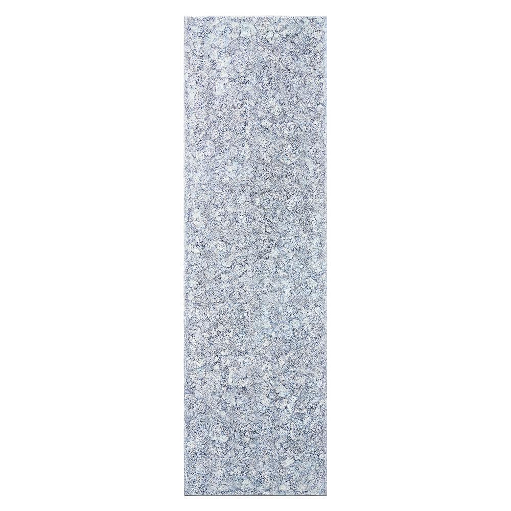 24" Elements Collection Eggshell Snakeskin Sapphire Custom Column Panel