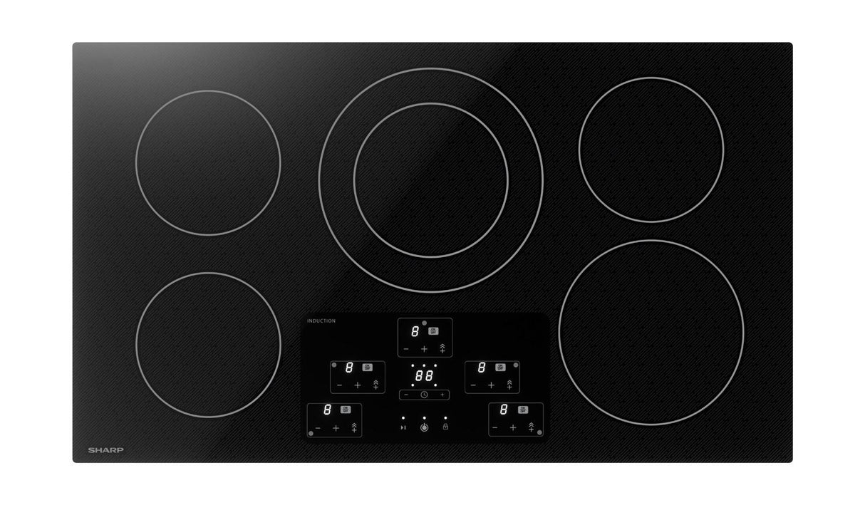 36 in. width Induction Cooktop, European Black Mirror Finish Made with Premium SCHOTT Glass