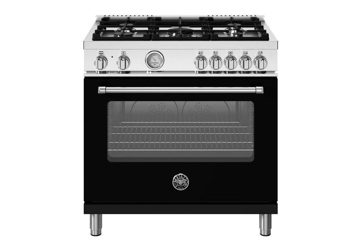 Master 36" Range Dual Fuel Manual Clean Nero Black