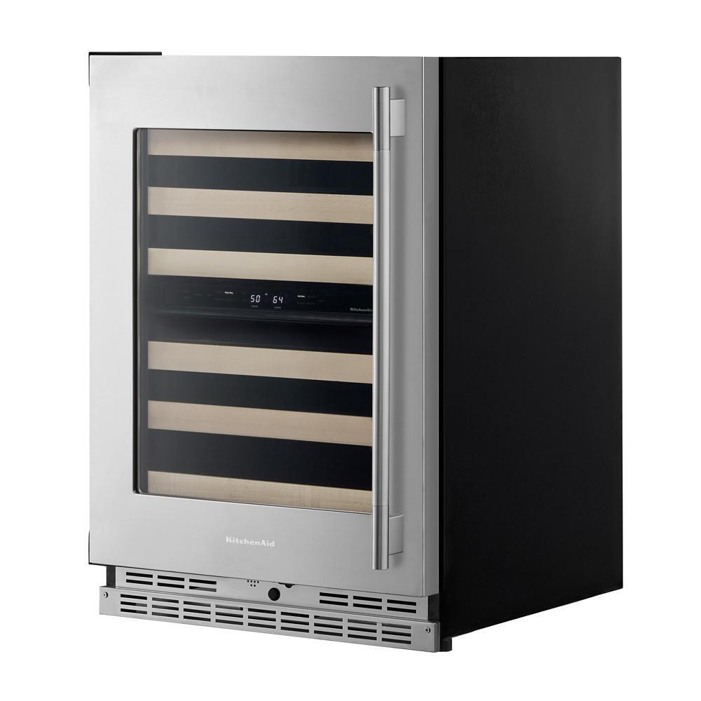 24" Undercounter Wine Cellar with Full-Extension Wood-Front Racks