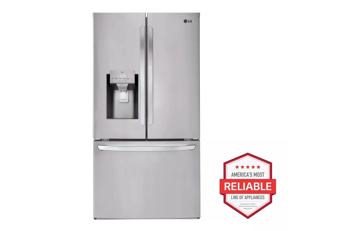 28 cu.ft 3 Door French Door, Standard Depth, Ice and Water with Single Ice Maker