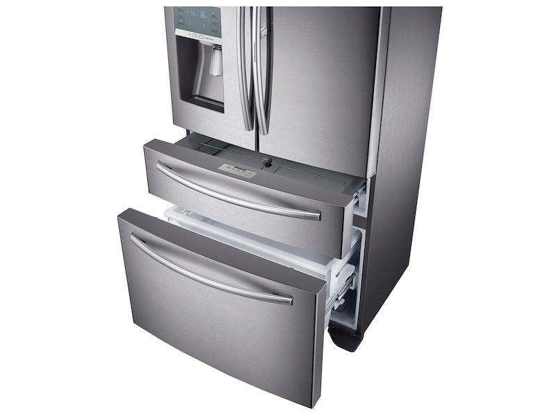 22 cu. ft. Food Showcase Counter Depth 4-Door French Door Refrigerator in Stainless Steel