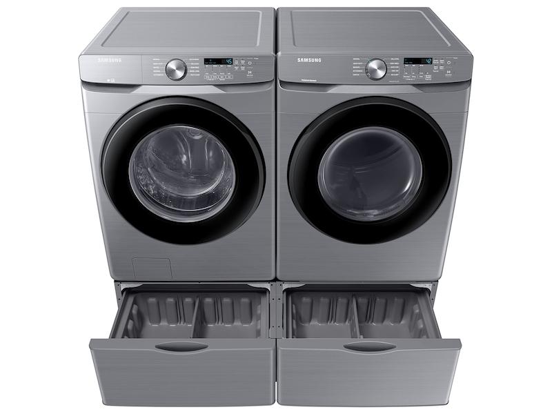 7.5 cu. ft. Front Load Electric Dryer with Sensor Dry in Platinum