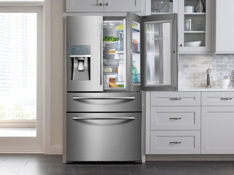28 cu. ft. Food Showcase 4-Door French Door Refrigerator in Stainless Steel