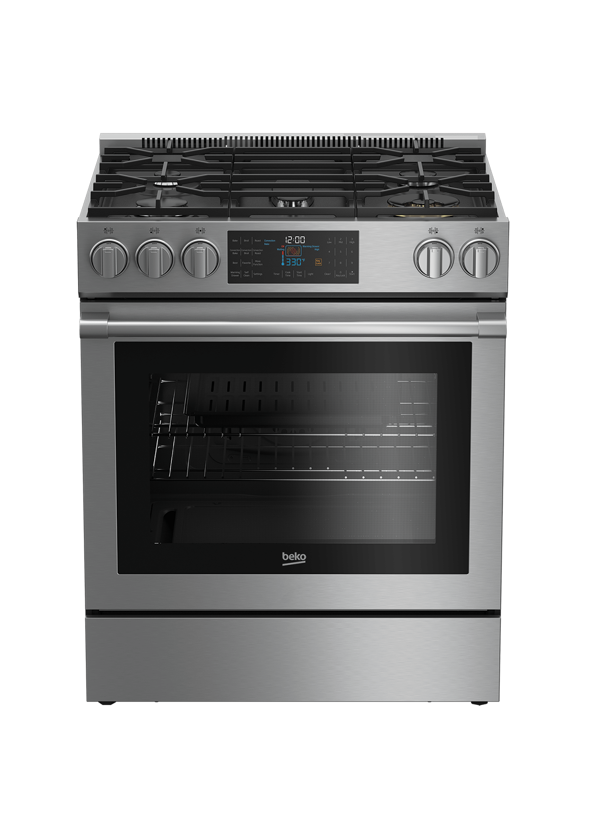 30" Stainless Steel Slide-In Gas Range