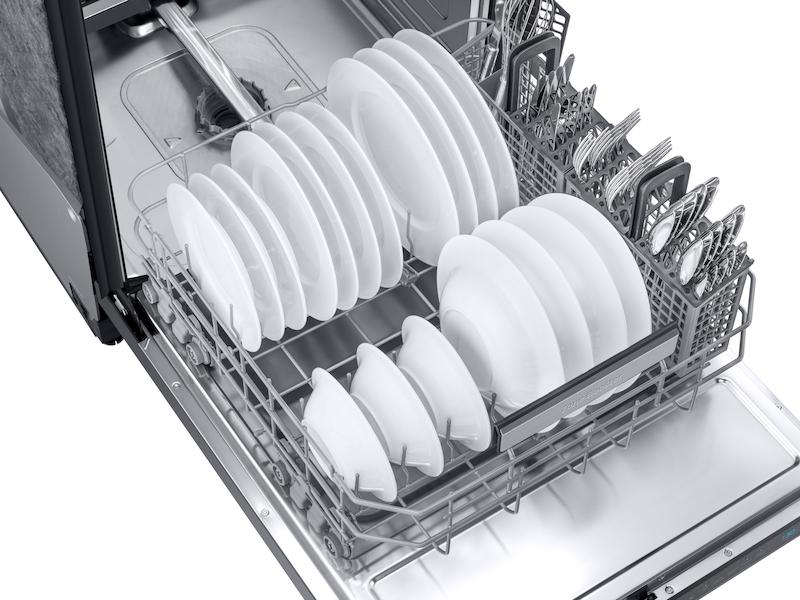 AutoRelease Smart 39dBA Dishwasher with Linear Wash in Black Stainless Steel