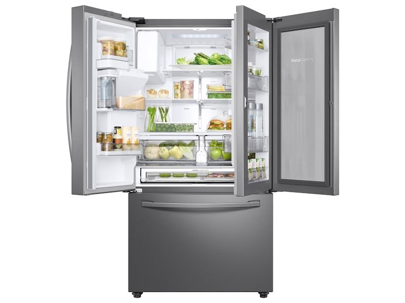 28 cu. ft. 3-Door French Door, Full Depth Refrigerator with Food Showcase in Stainless Steel