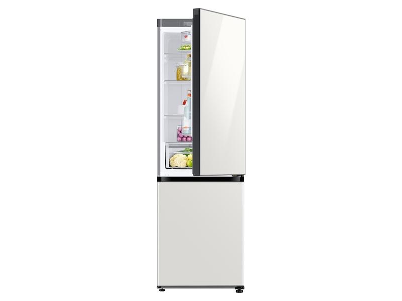 12.0 cu. Ft. Bespoke Bottom Freezer Refrigerator with Flexible Design in White Glass
