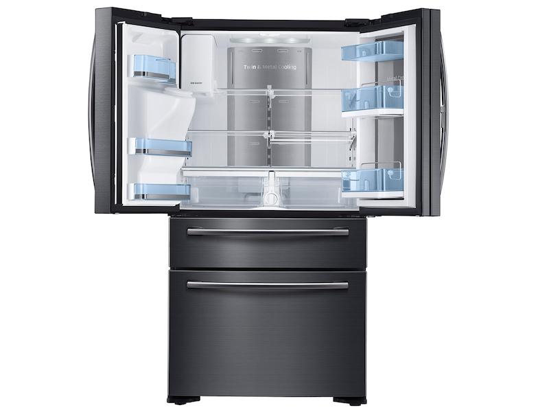 22 cu. ft. Food Showcase Counter Depth 4-Door French Door Refrigerator in Black Stainless Steel