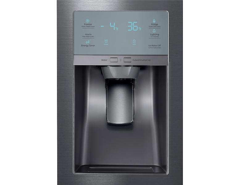 22 cu. ft. Food Showcase Counter Depth 4-Door French Door Refrigerator in Black Stainless Steel