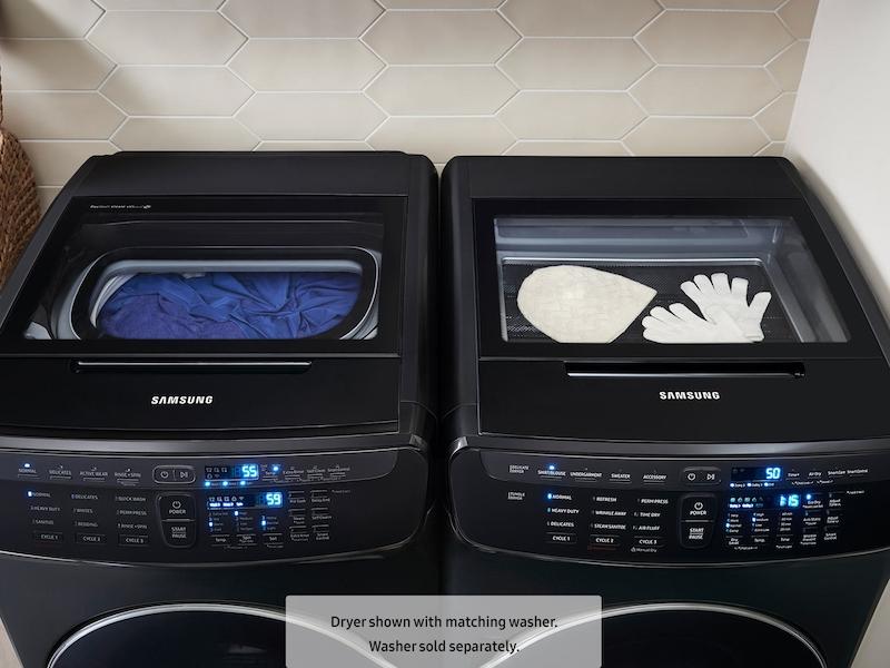 7.5 cu. ft. Smart Gas Dryer with FlexDry™ in Black Stainless Steel