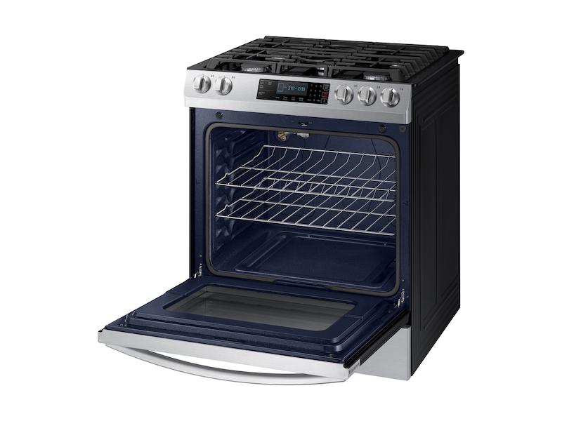 5.8 cu. ft. 5 Burner Slide-in Gas Range in Stainless Steel