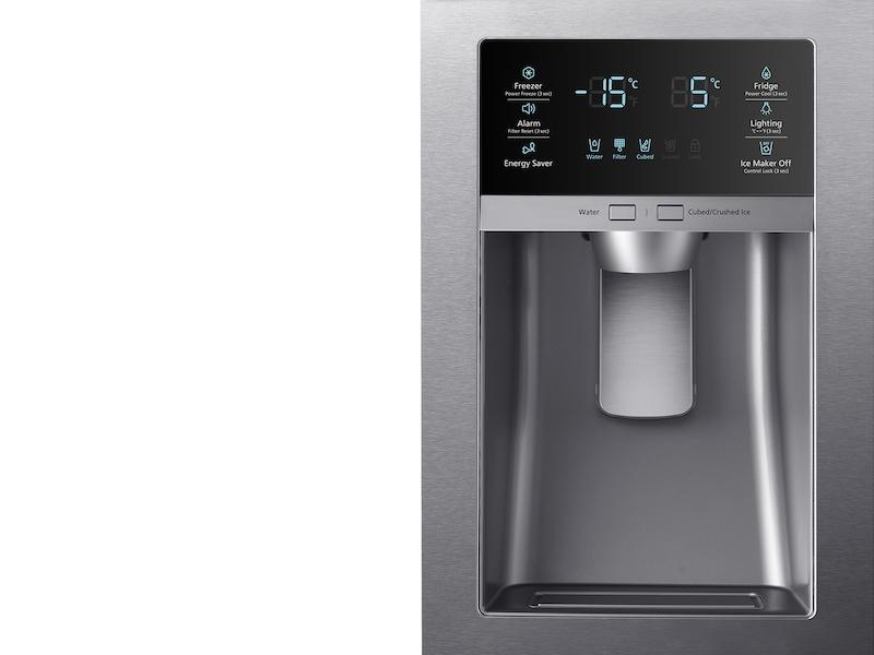 25 cu. ft. Large Capacity 4-Door French Door Refrigerator with External Water & Ice Dispenser in Stainless Steel
