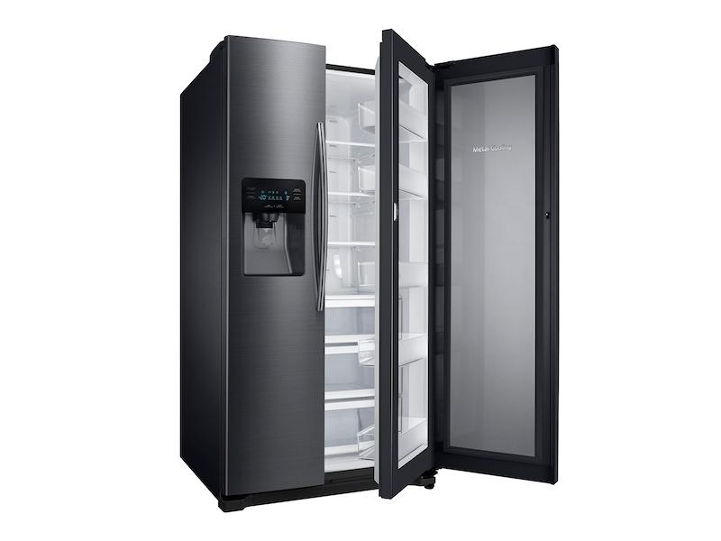 25 cu. ft. Food ShowCase Side-by-Side Refrigerator with Metal Cooling in Black Stainless Steel