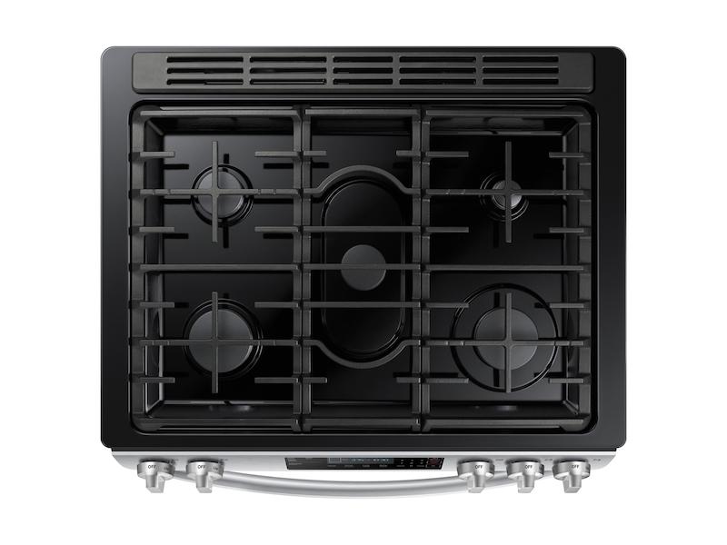 5.8 cu. ft. 5 Burner Slide-in Gas Range in Stainless Steel
