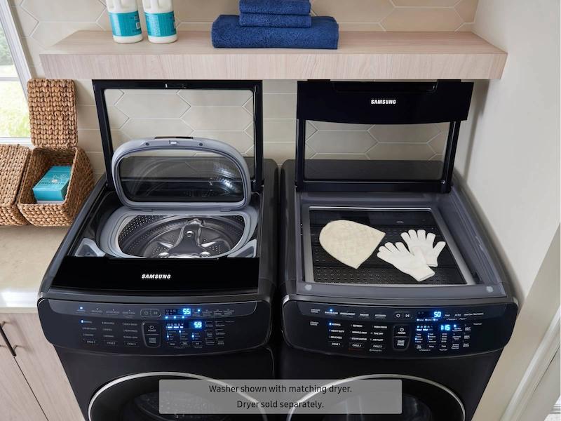 5.5 cu. ft. Smart Washer with FlexWash™ in Black Stainless Steel