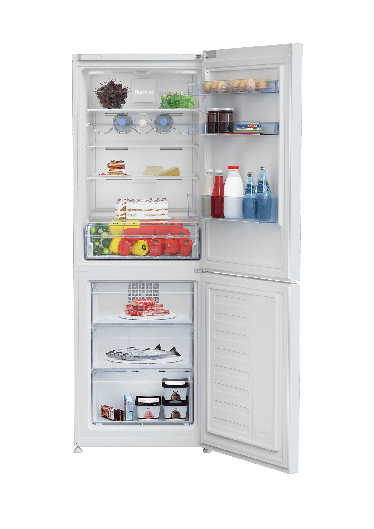 24" Freezer Bottom White Refrigerator