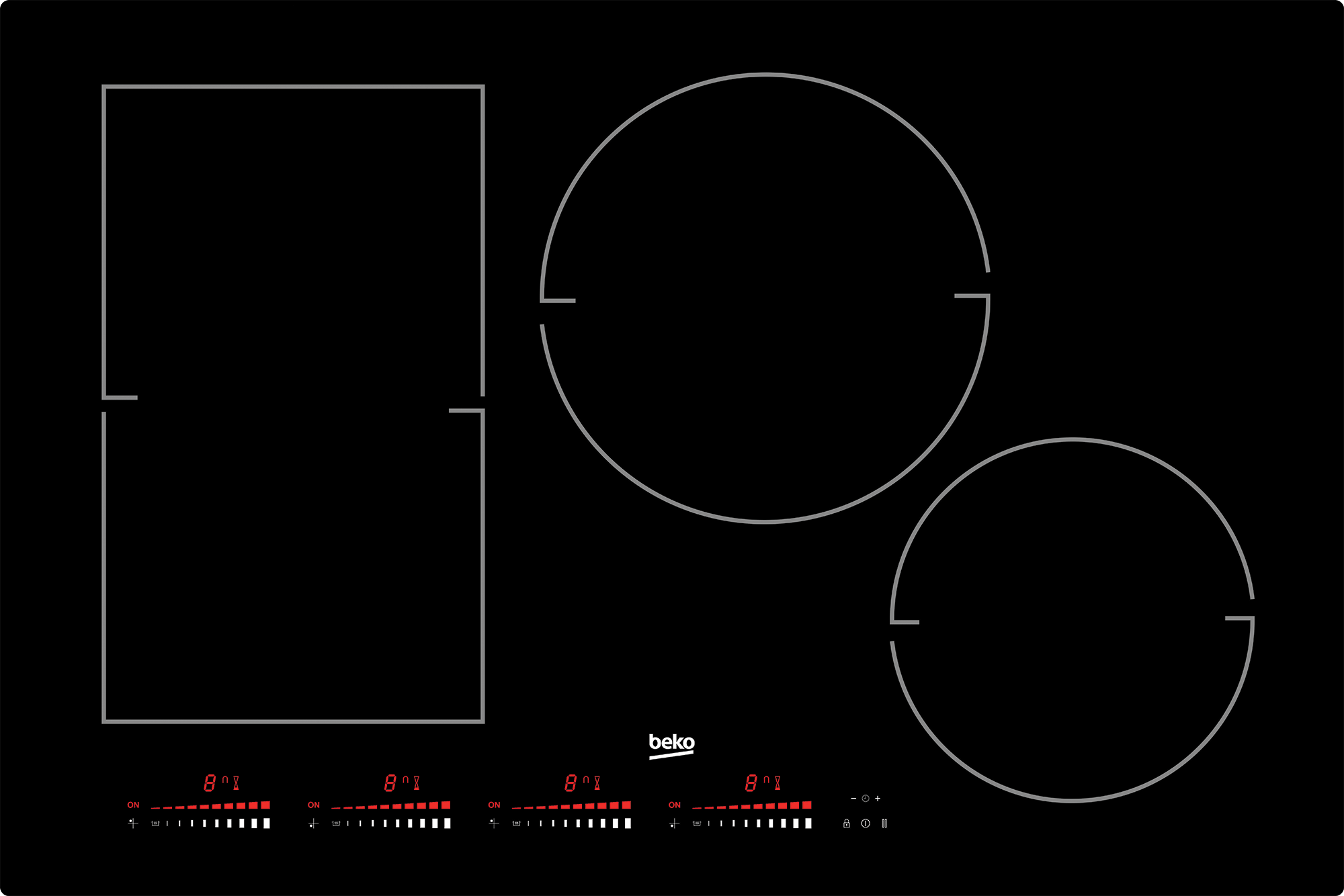 30" Built-In Induction Cooktop with 4 Zones and Touch Control