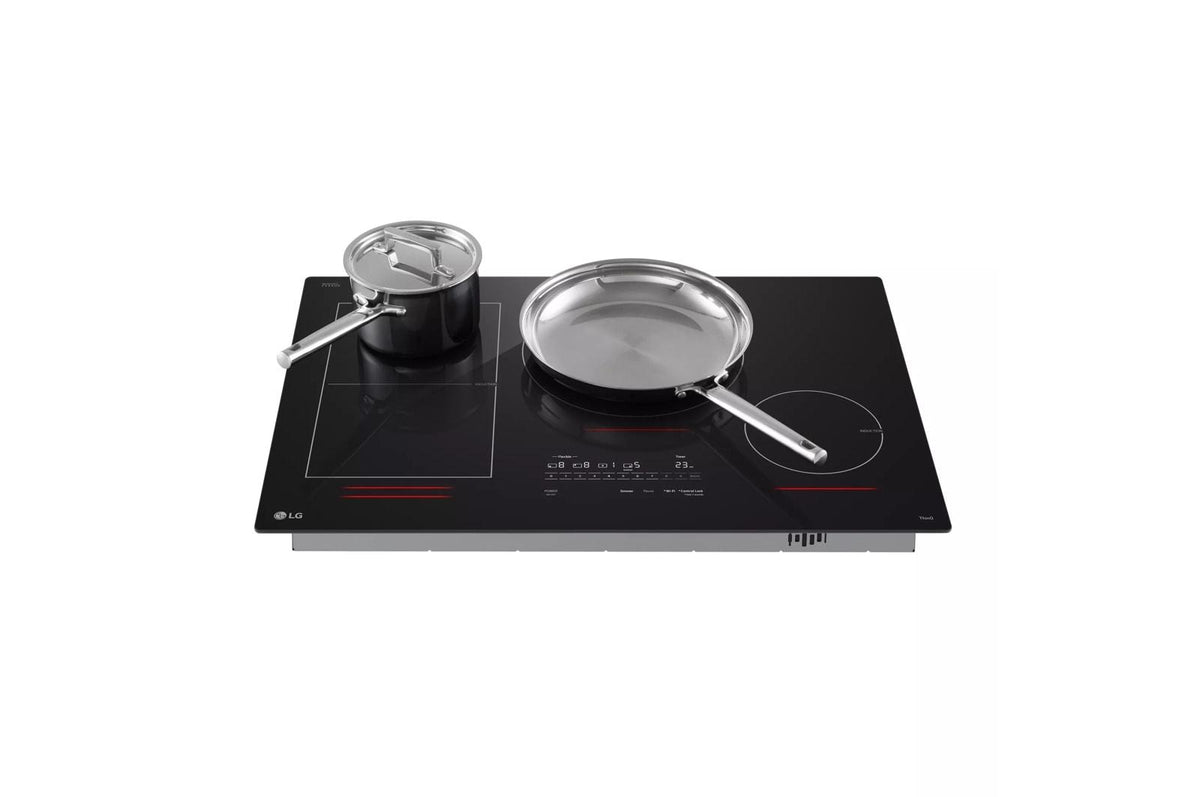 30" Induction Cooktop, 4 Elements, White Backlit, Red Bar, Bridge, ThinQ®