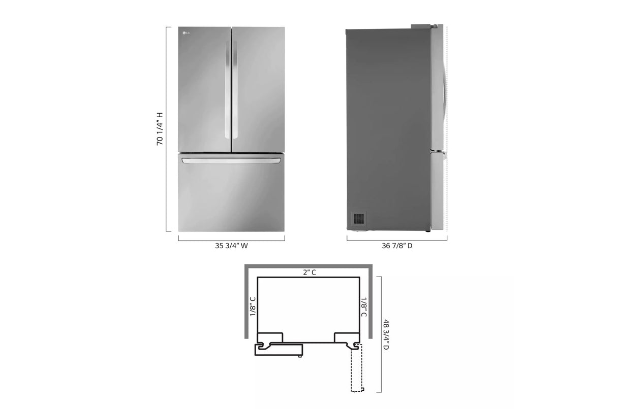 32 cu. ft. 36-inch MAX™ French Door Refrigerator - Stainless Steel