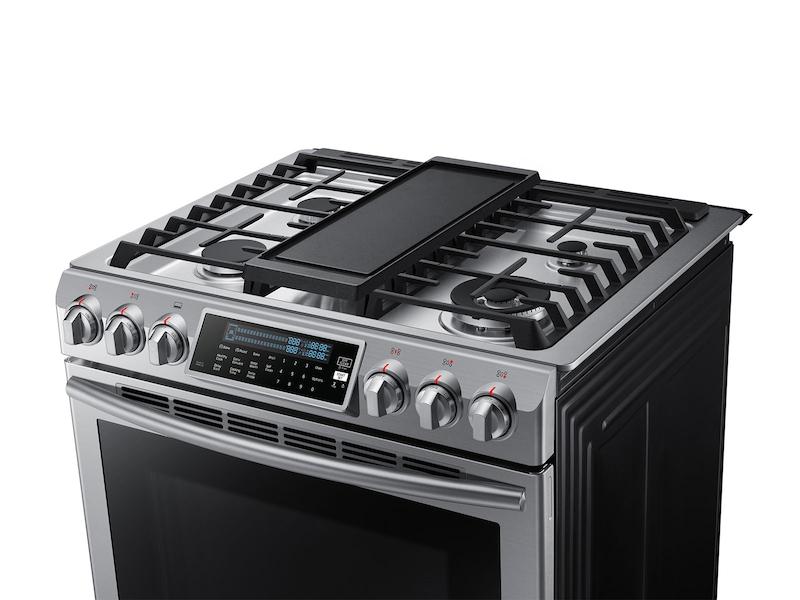 5.8 cu. ft. Slide-In Gas Range with True Convection in Stainless Steel