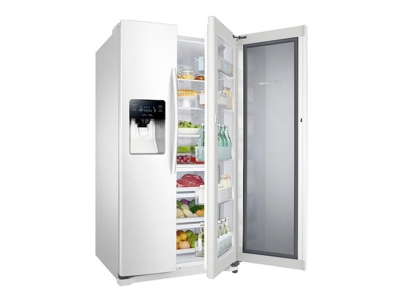 25 cu. ft. Food Showcase Side-by-Side Refrigerator with Metal Cooling in White