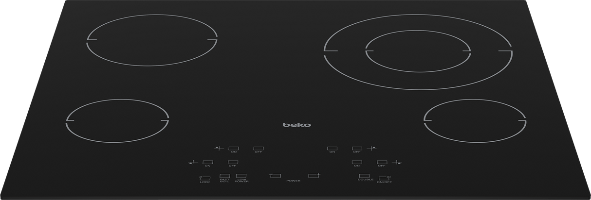 24" Built-In Electric Cooktop with 4 Burners and Touch Control