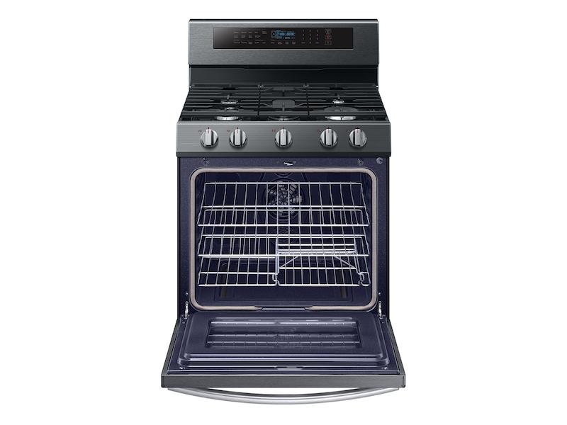 5.8 cu. ft. Freestanding Gas Range with True Convection and Steam Reheat in Black Stainless Steel