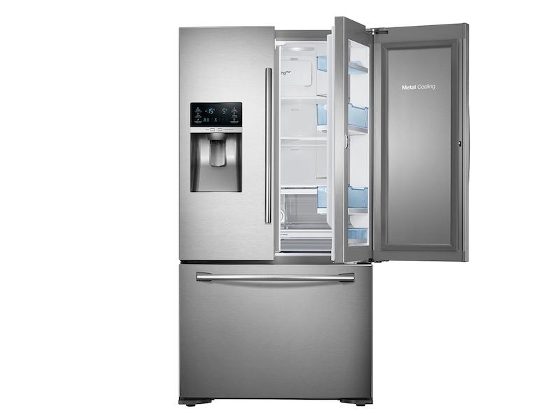 23 cu. ft. Food Showcase Counter Depth 3-Door Refrigerator in Stainless Steel