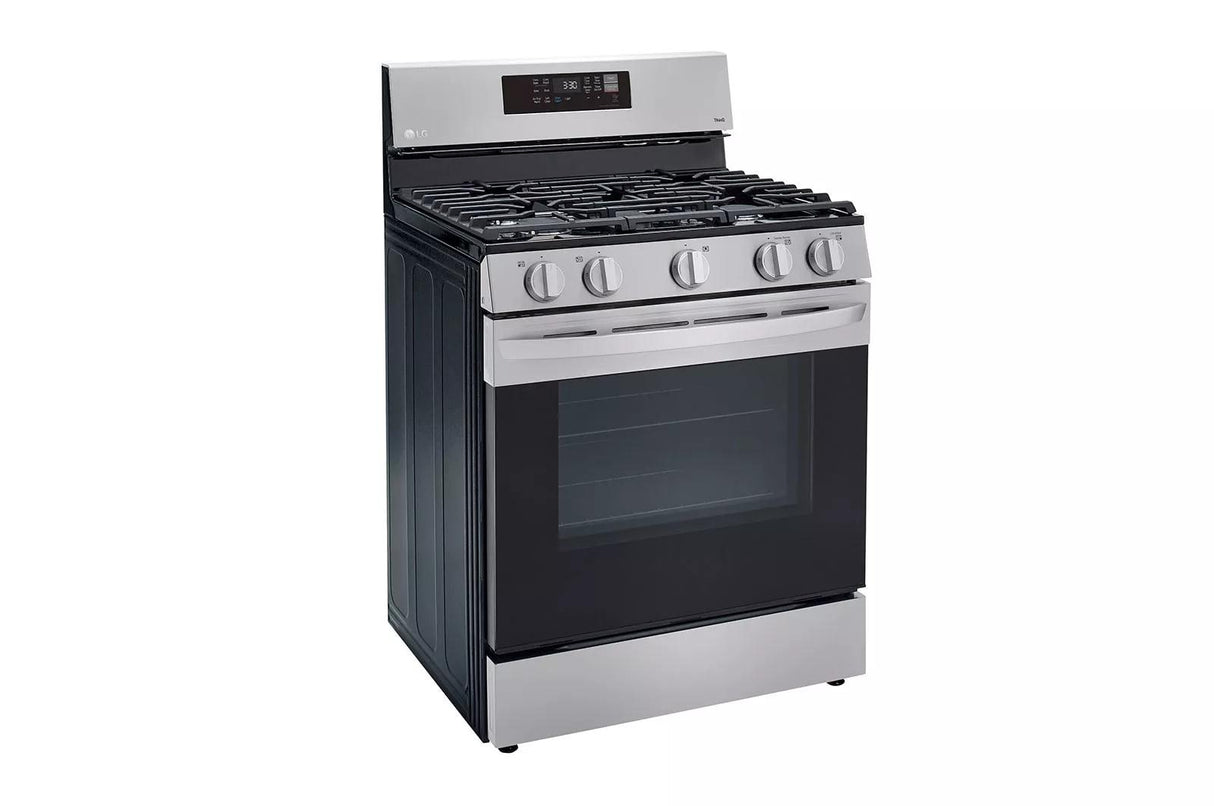 LG 2 Piece Gas Range and Over the Range Microwave Set LRGL5823S & MVEL2033F