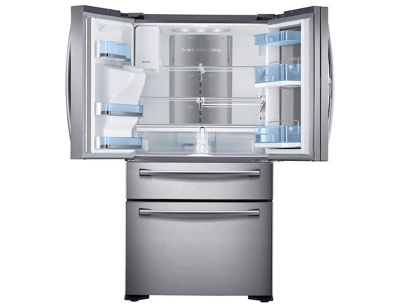 22 cu. ft. Food Showcase Counter Depth 4-Door French Door Refrigerator in Stainless Steel