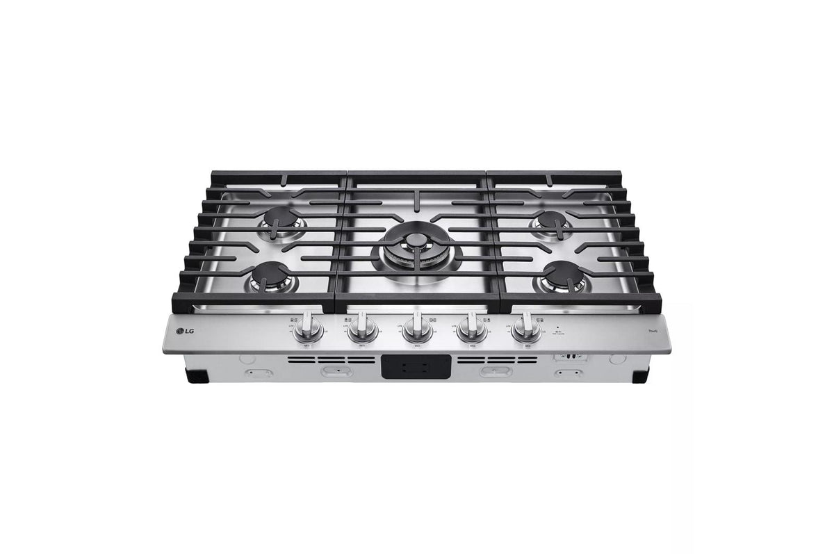 36" Smart Gas Cooktop with UltraHeat™ 22K BTU Dual Burner and LED Knobs